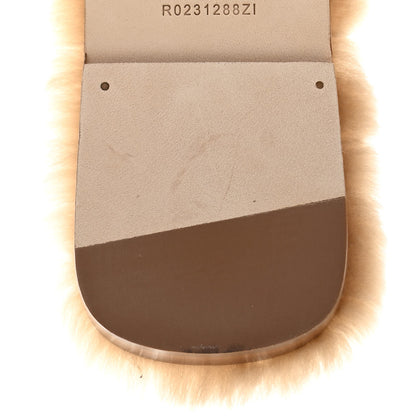Hermes Woolskin Oran Sandals 38.5 Beige Argile 8 of 10