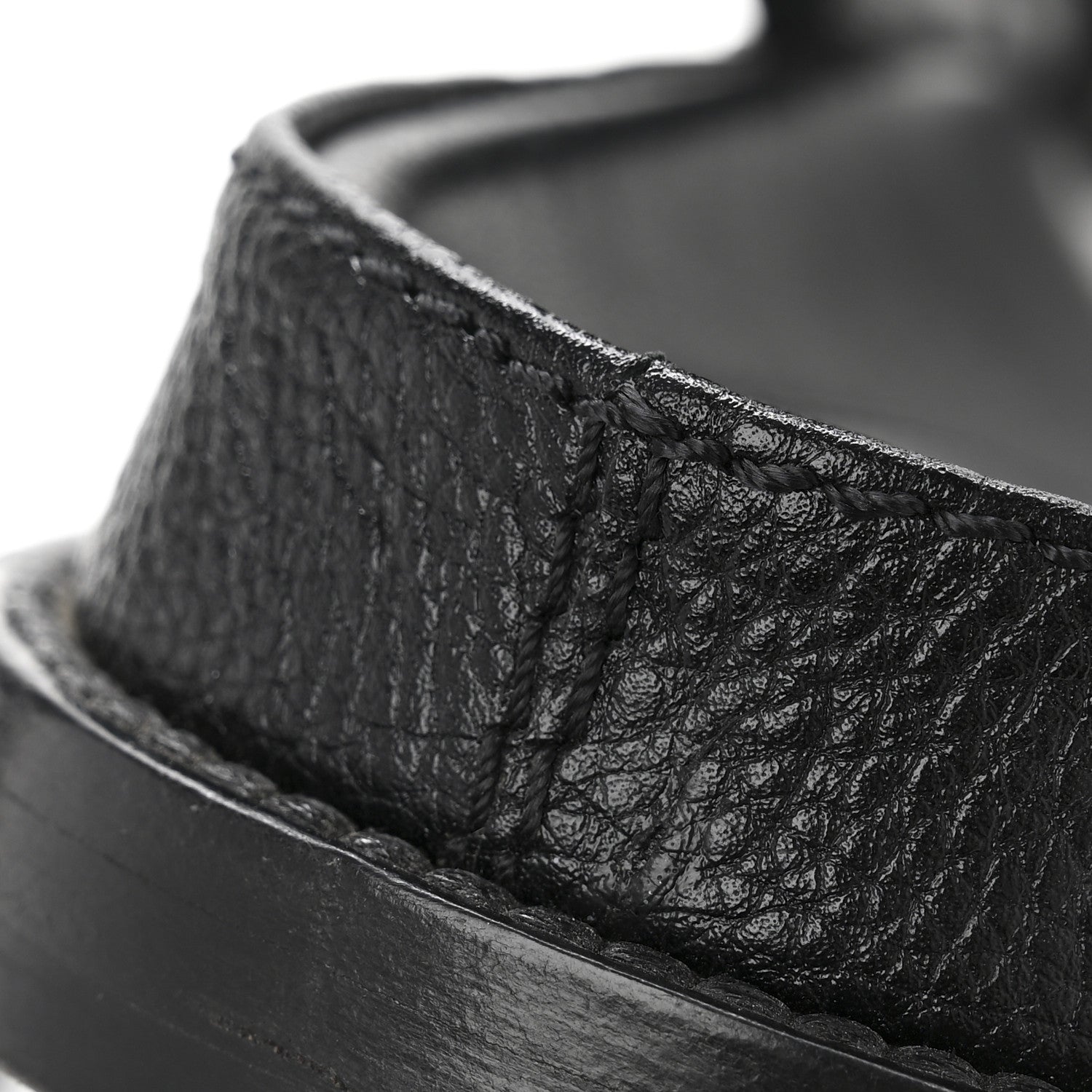 Chanel Grained Calfskin Velcro Dad Sandals 37.5 Black 11 of 14