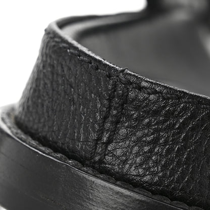 Chanel Grained Calfskin Velcro Dad Sandals 37.5 Black 11 of 14