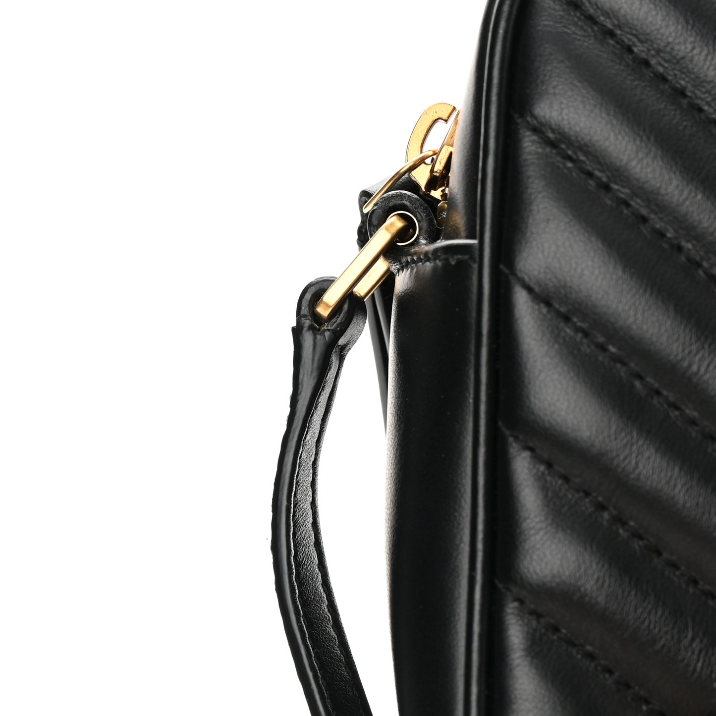 Calfskin Matelasse Monogram Lou Camera Bag Black