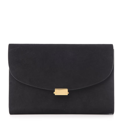 Mansur Gavriel Suede Envelope Flat Clutch Black 1 of 8