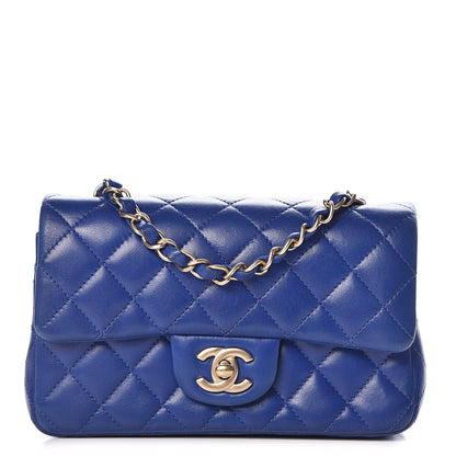 Chanel Lambskin Quilted Mini Rectangular Flap Royal Blue 1 of 17