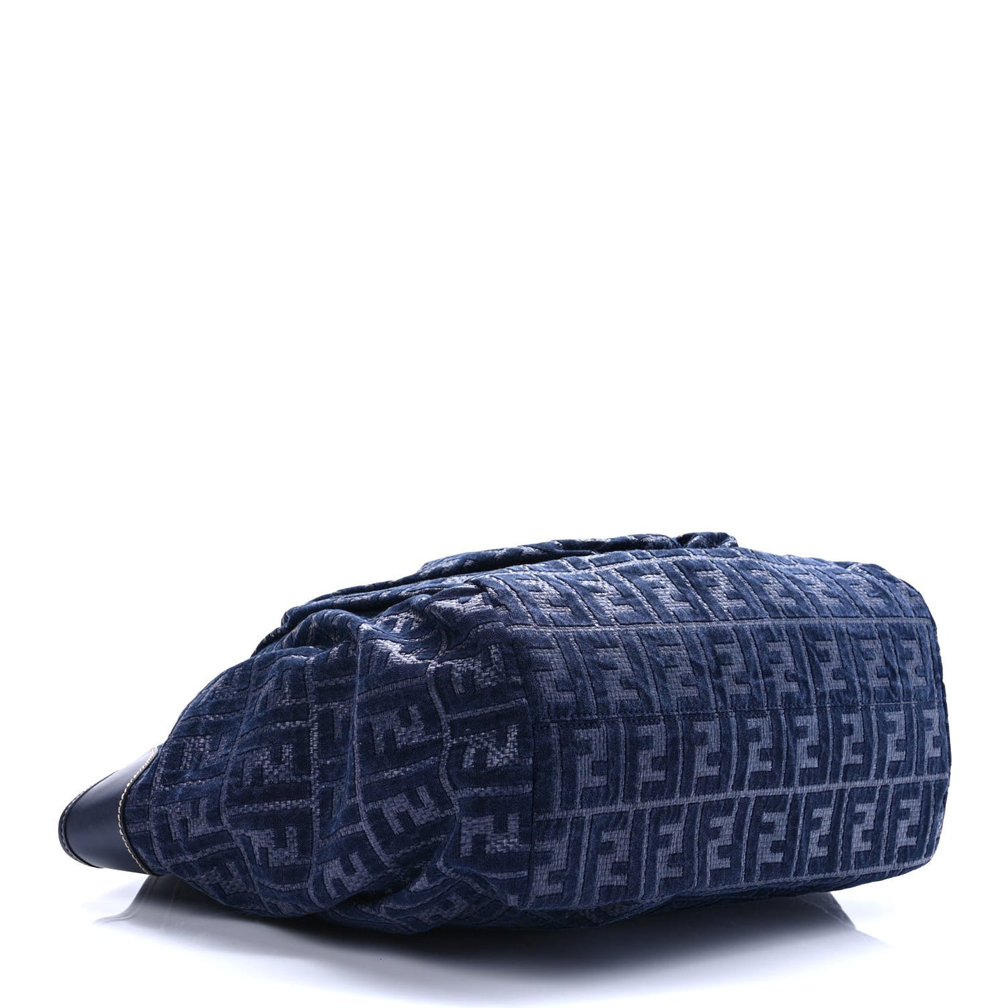 Raffia Zucca Vitello Large Chef Tote Blue Poison