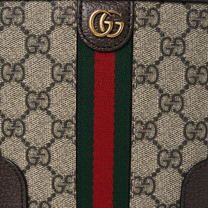 Gucci GG Supreme Monogram Ophidia Small Bucket Crossbody Bag Beige Ebony 8 of 10