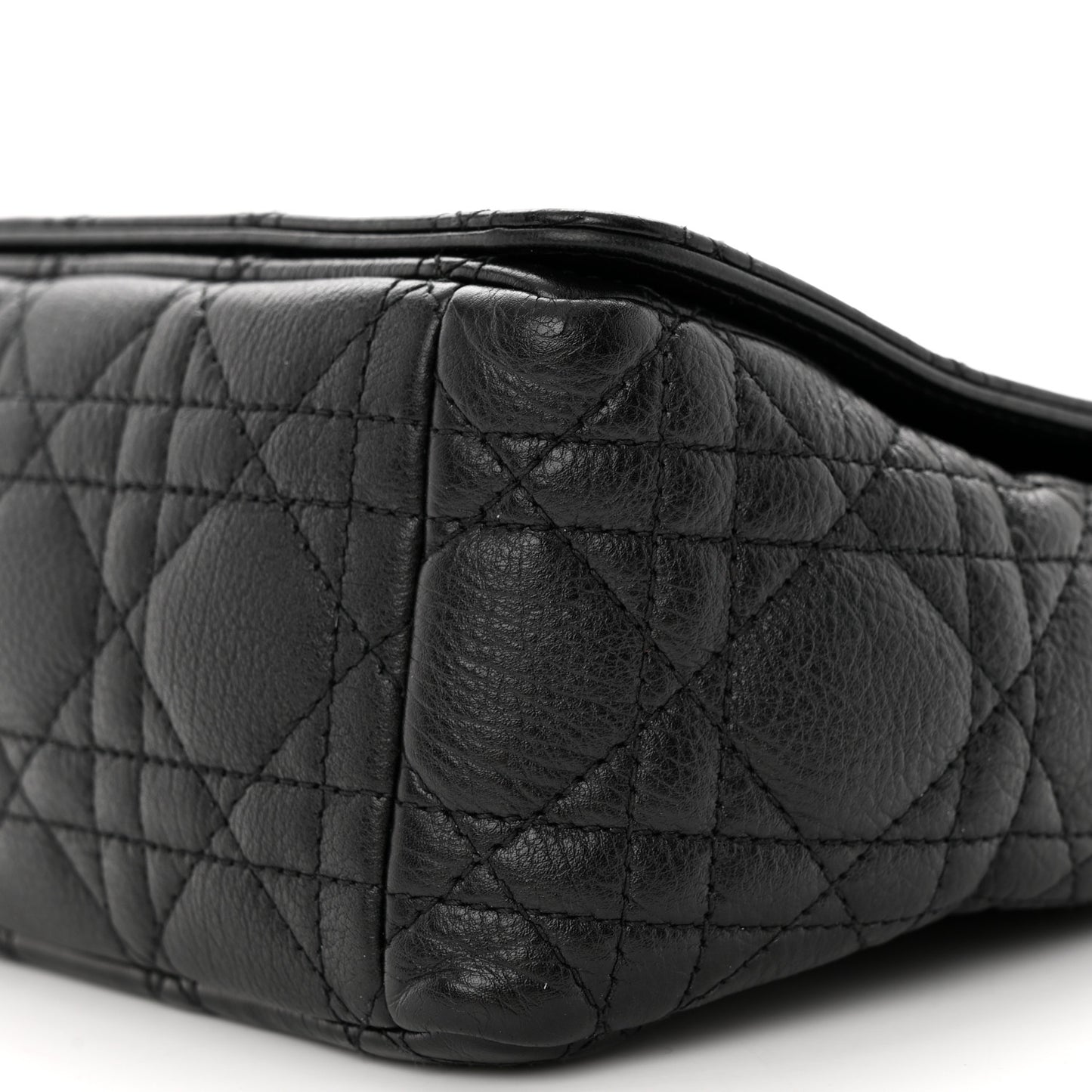 Calfskin Cannage Medium Caro Bag Black