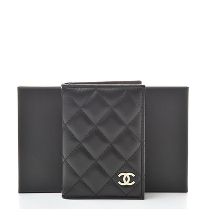 Chanel Lambskin Quilted Card Holder Wallet Black 8 of 8
