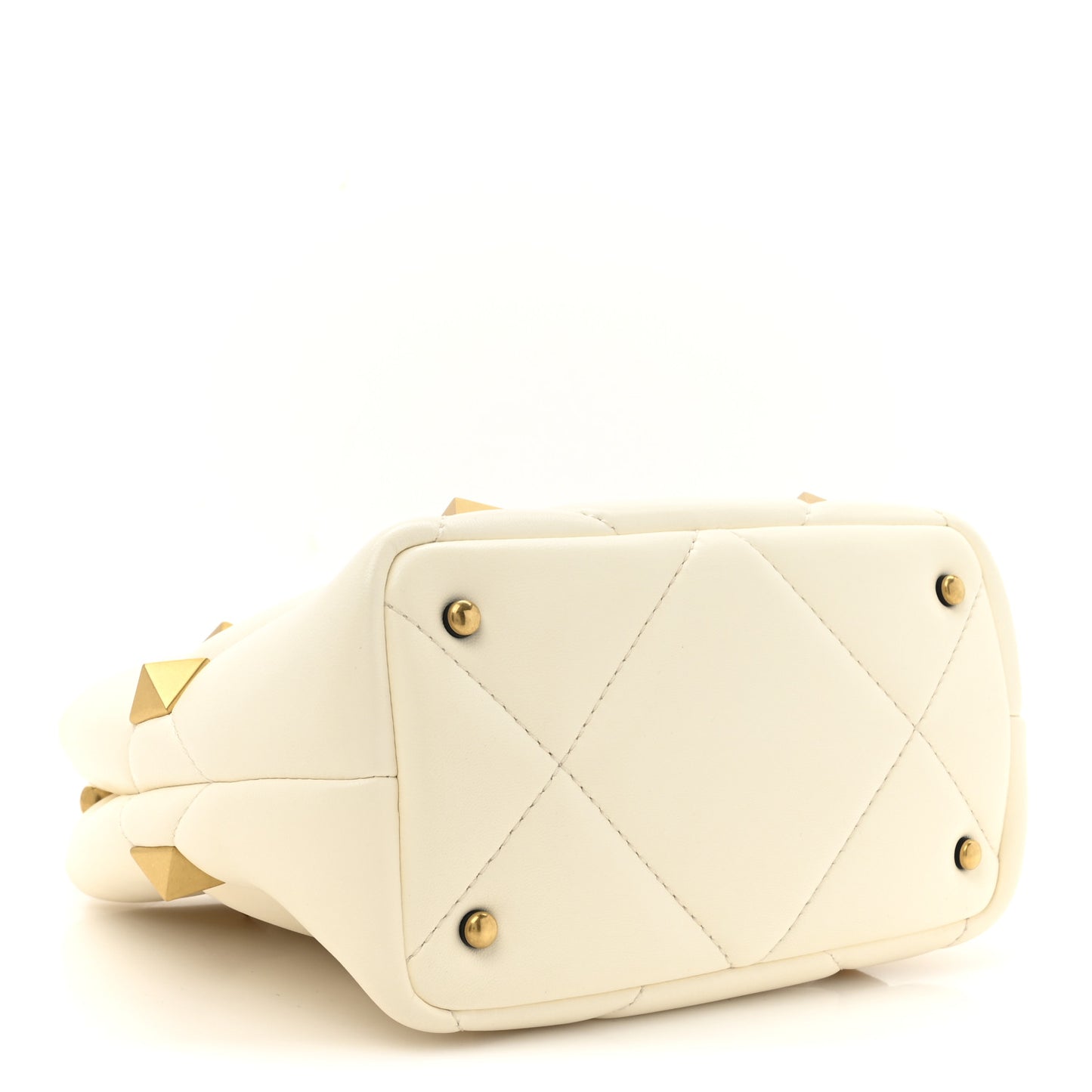 Nappa Small Roman Stud The Handle Bag Ivory