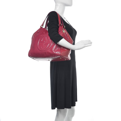 Gucci Vernice Naplack Medium Soho Shoulder Bag Bright Bouganville 2 of 18