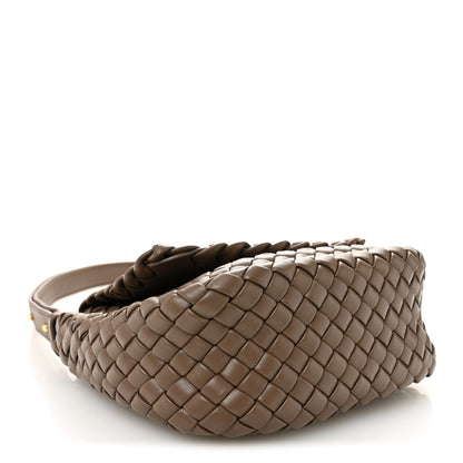 Bottega Veneta Nappa Intreccio Mini Cobble Shoulder Bag Taupe Grey 4 of 10