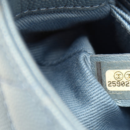 Chanel Caviar Quilted Mini Coco Handle Flap Blue 9 of 10