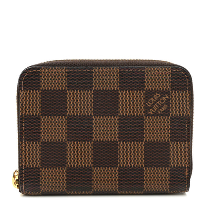 Louis Vuitton Damier Ebene Zippy Coin Purse Rose Ballerine 1 of 6