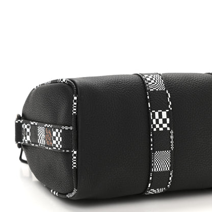 Louis Vuitton Calfskin Damier Distorted Keepall XS Black 8 of 9