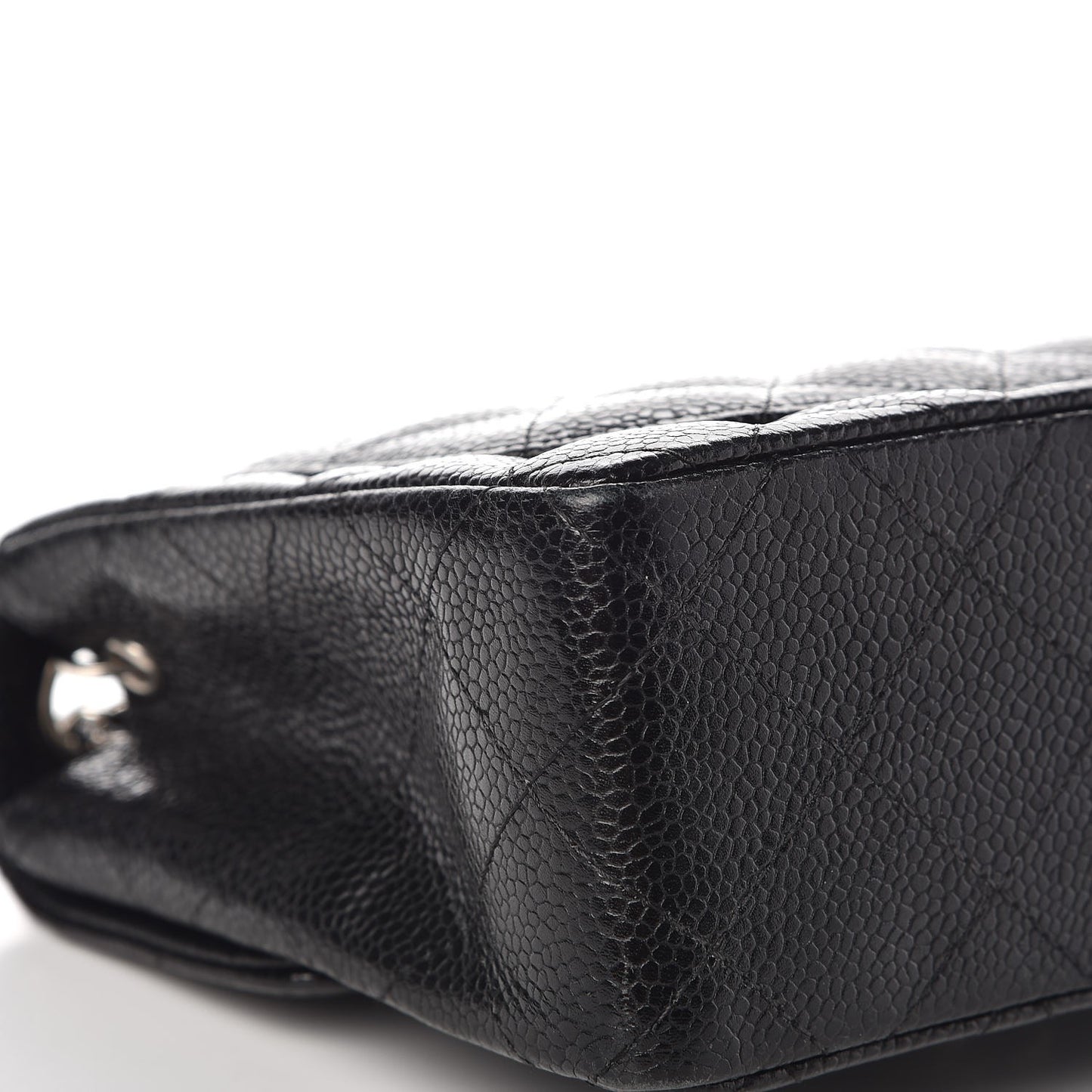Caviar Quilted Mini Square Flap Black
