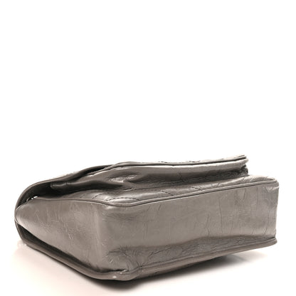 Saint Laurent Crinkled Calfskin Matelasse Monogram Large Niki Chain Satchel Fog 4 of 10