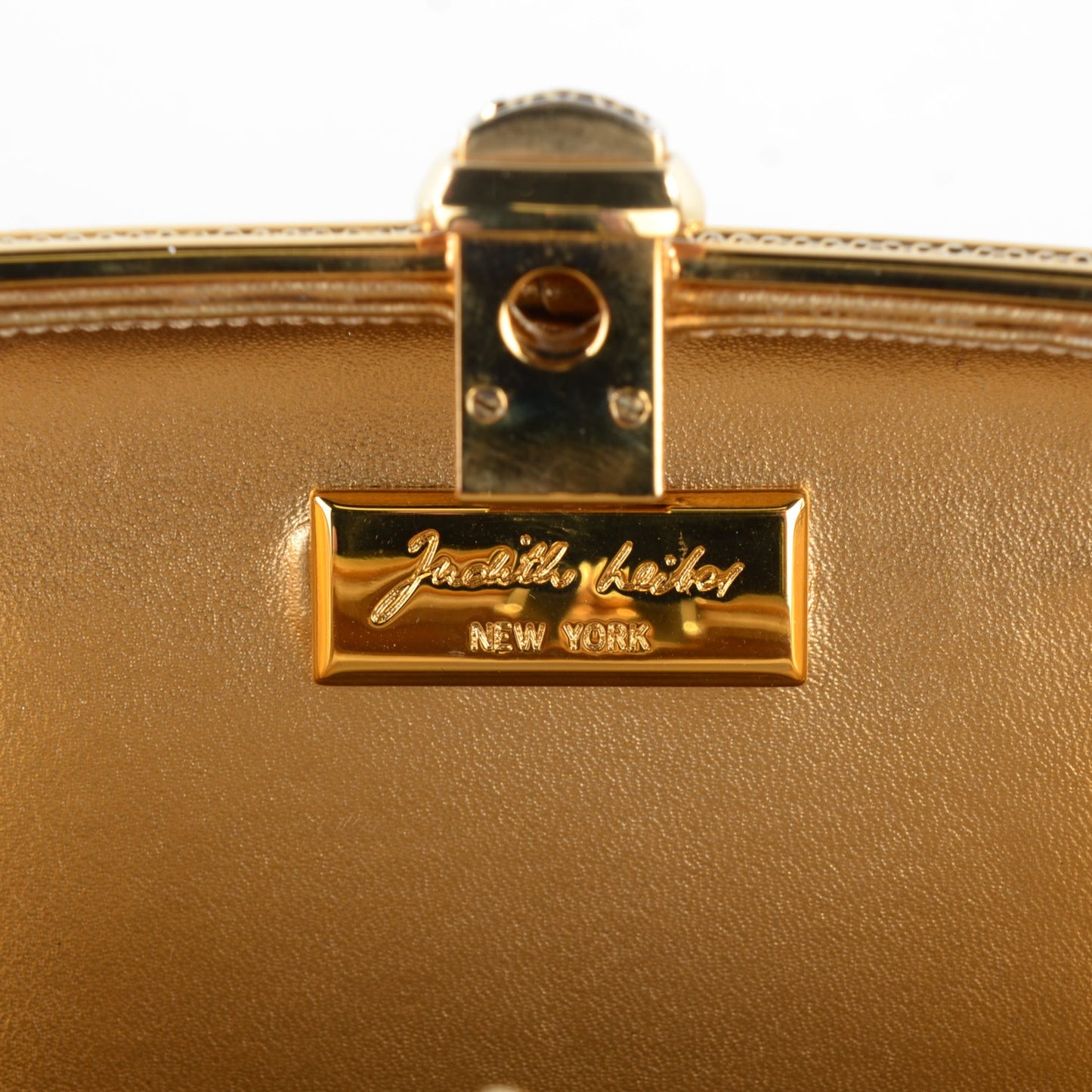Swarovski Crystal Minaudière Clutch Gold