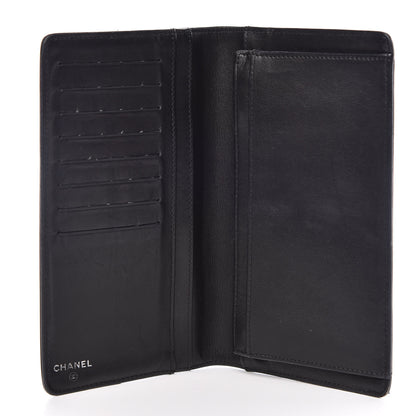 Chanel Lambskin Embossed Logo Yen Wallet Black 4 of 12