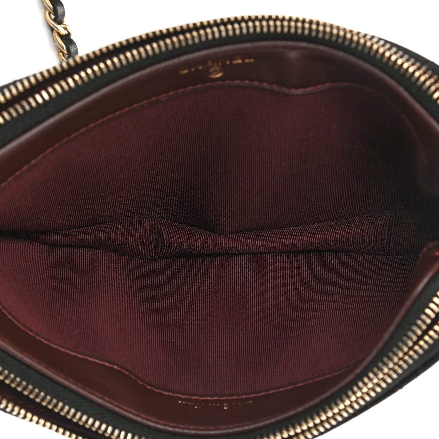 Lambskin Quilted Small Clutch With Chain Black