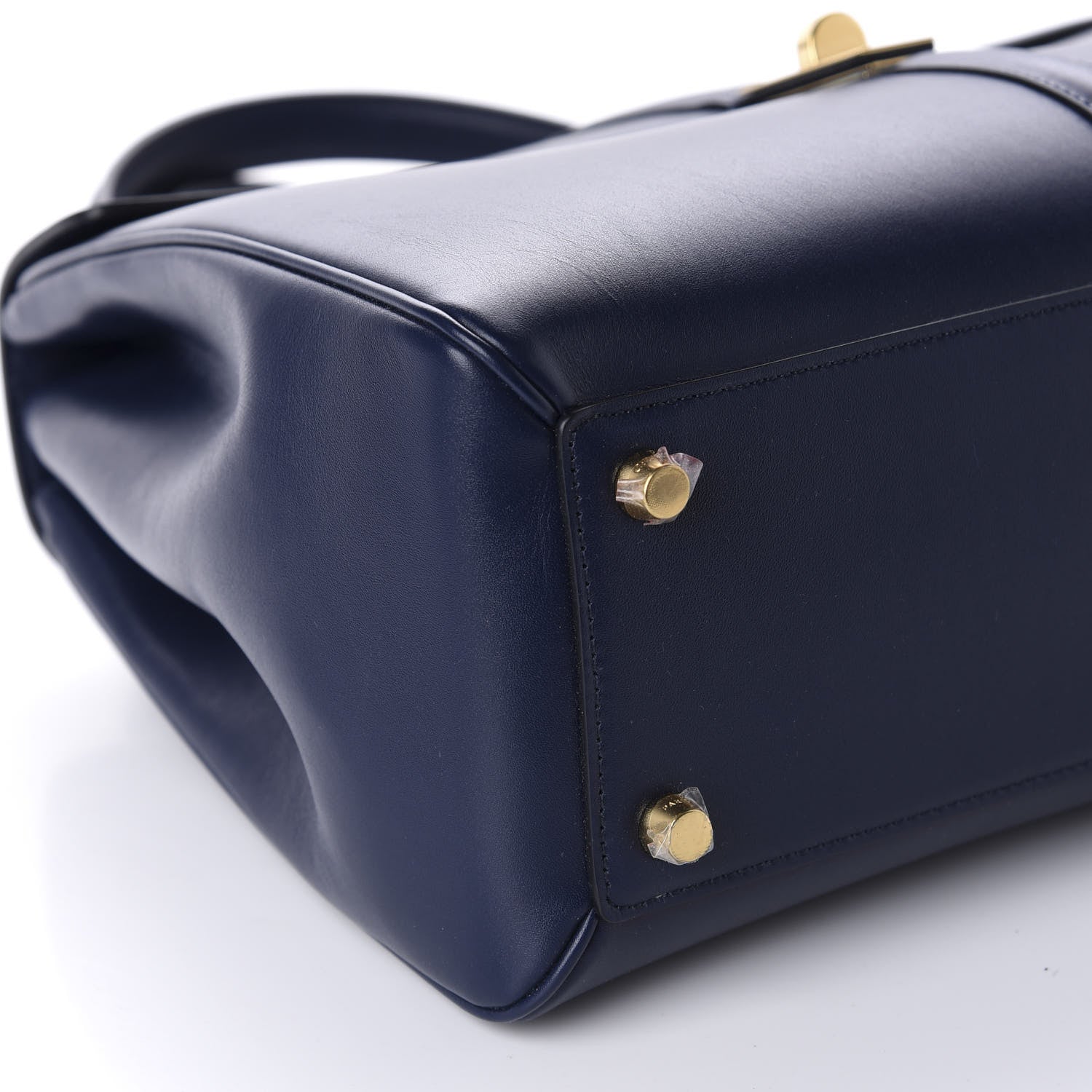 Celine Satinated Calfskin Medium 16 Top Handle Bag Midnight 6 of 11