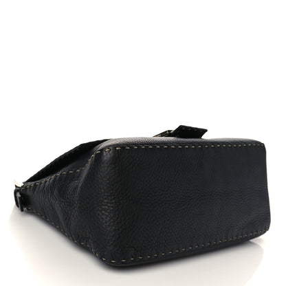 Fendi Calfskin Romano Selleria Forever Mama Baguette Black 3 of 5
