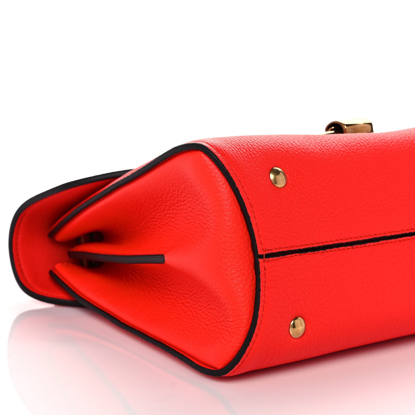 Calfskin Small Margot Top Handle Satchel Red