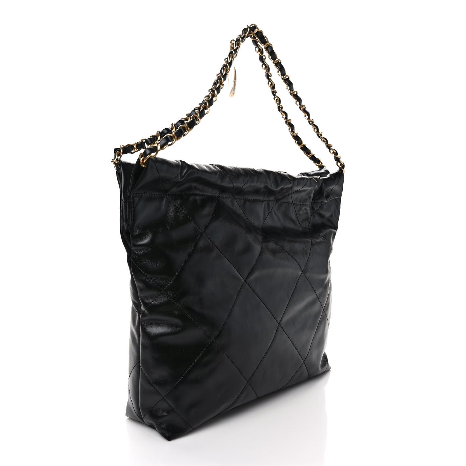 Chanel Shiny Calfskin Quilted Small Chanel 22 Black 4 of 10