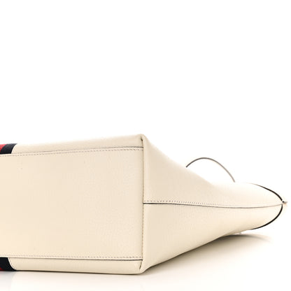 Gucci Textured Calfskin Web Ophidia Shopping Tote Ivory 10 of 10