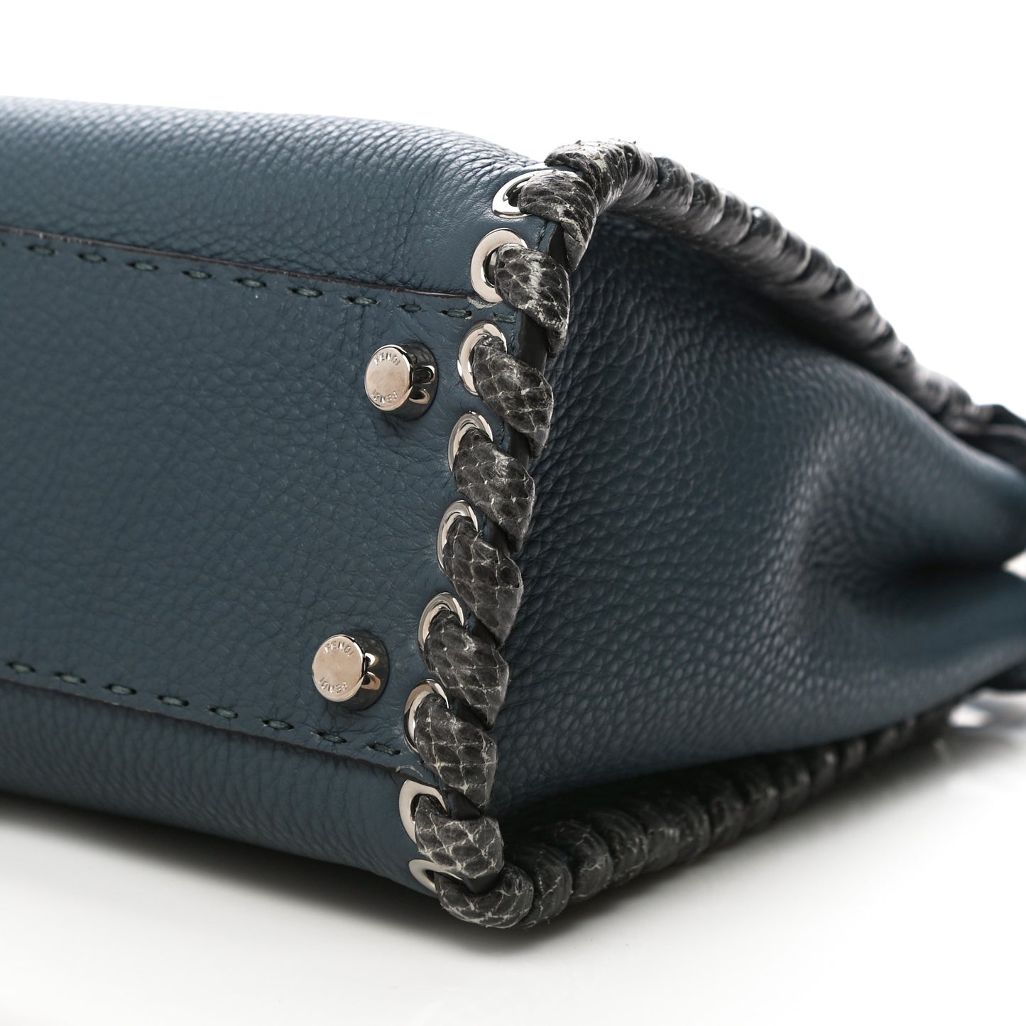 Cuoio Romano Selleria Elaphe Lace Up Medium Peekaboo Iconic Satchel Tempesta
