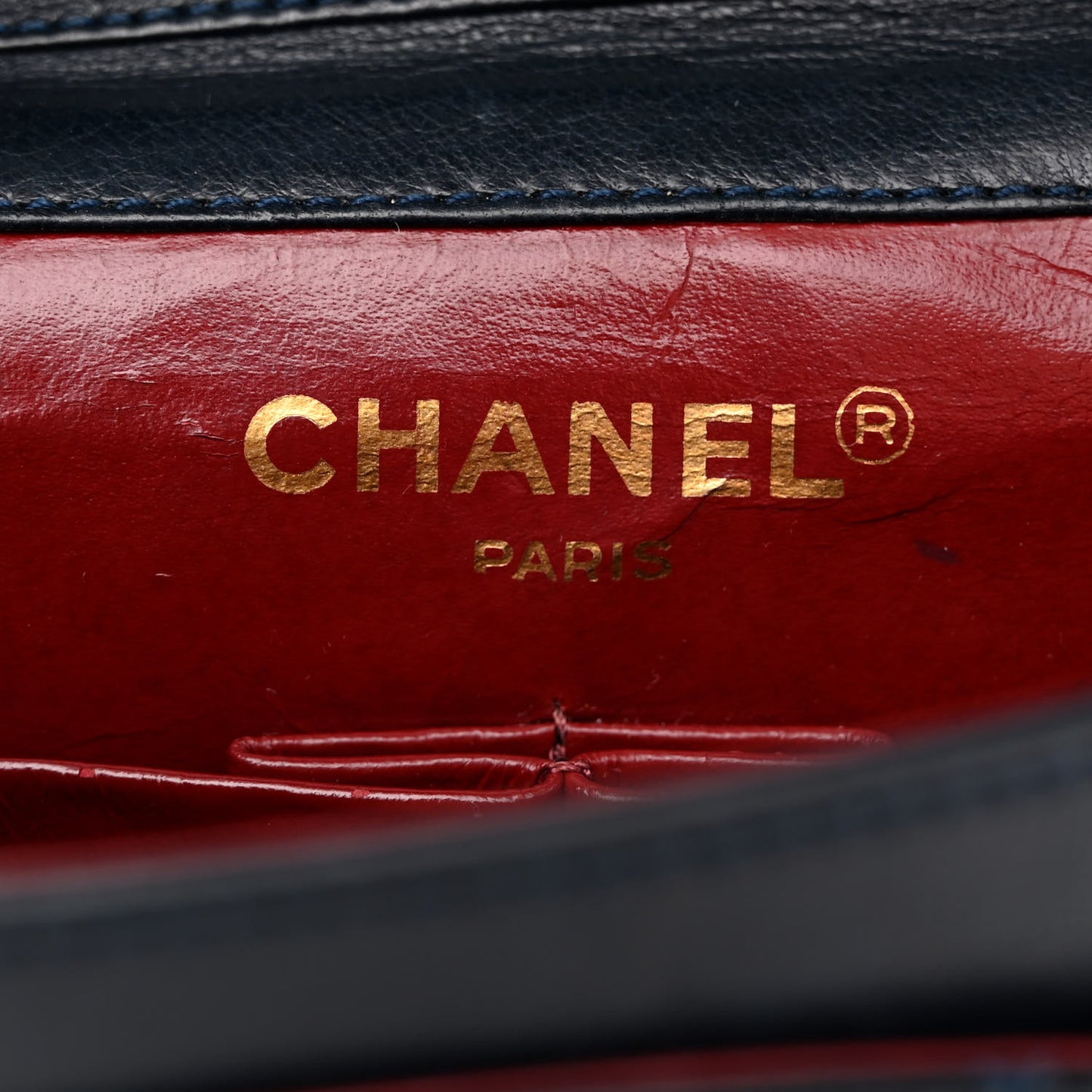 Lambskin Quilted Mini Square Flap Bag Navy