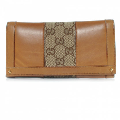 Gucci Leather Monogram Web Continental Wallet Tan 1 of 9