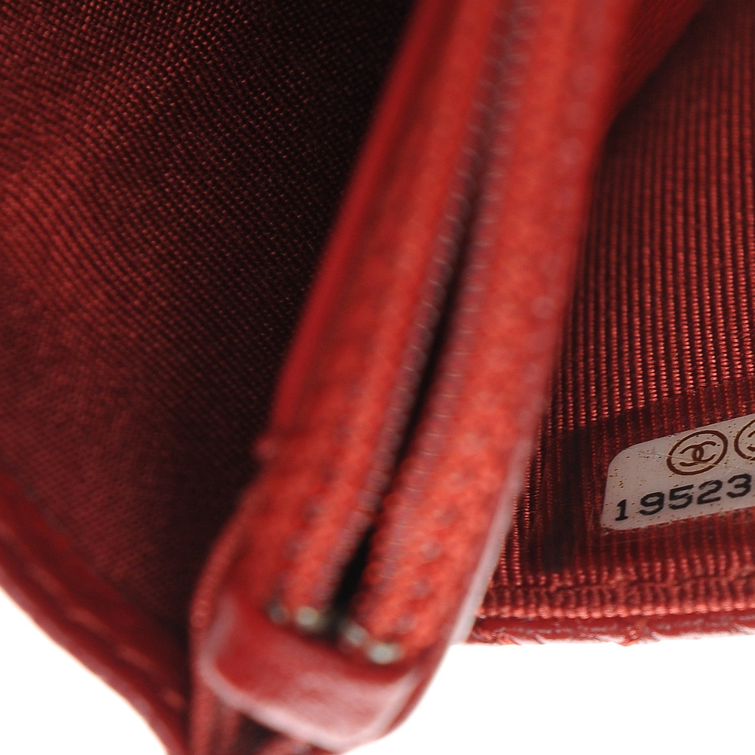 Chanel Caviar Quilted Wallet On Chain WOC Red 8 of 9