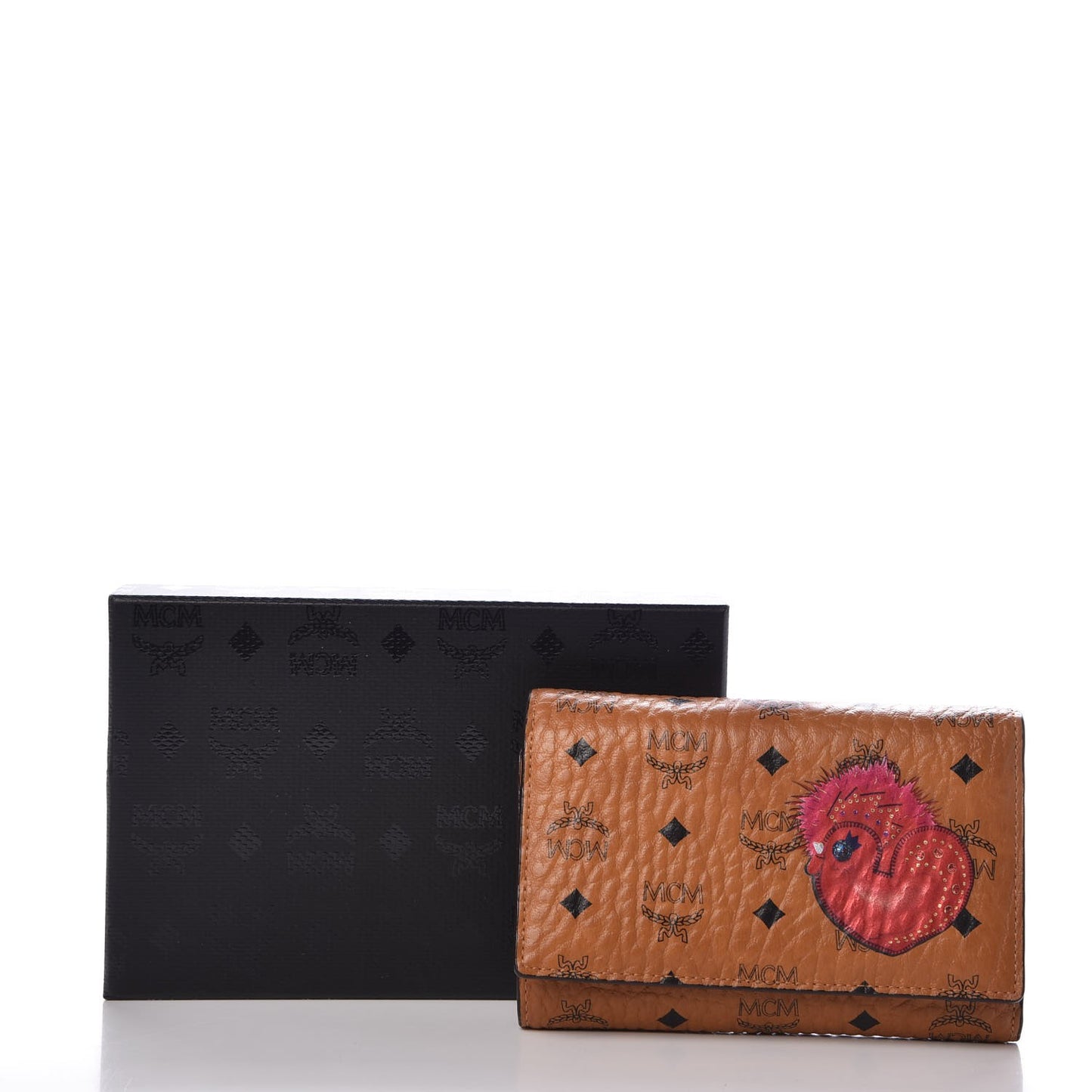 Visetos New Year Series Rooster Three-Fold Flap Wallet Cognac