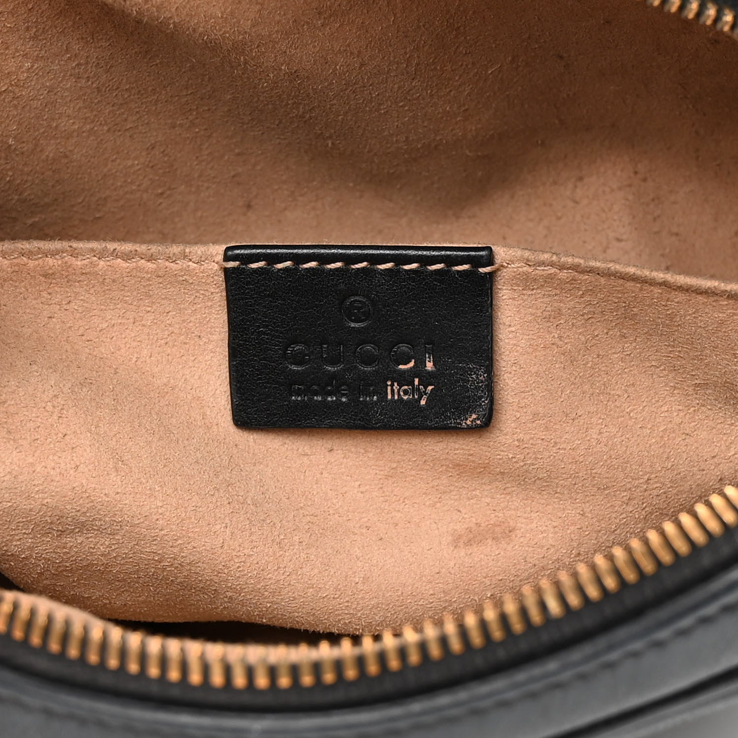 Gucci Calfskin Matelasse GG Marmont Belt Bag 75 30 Black 6 of 17