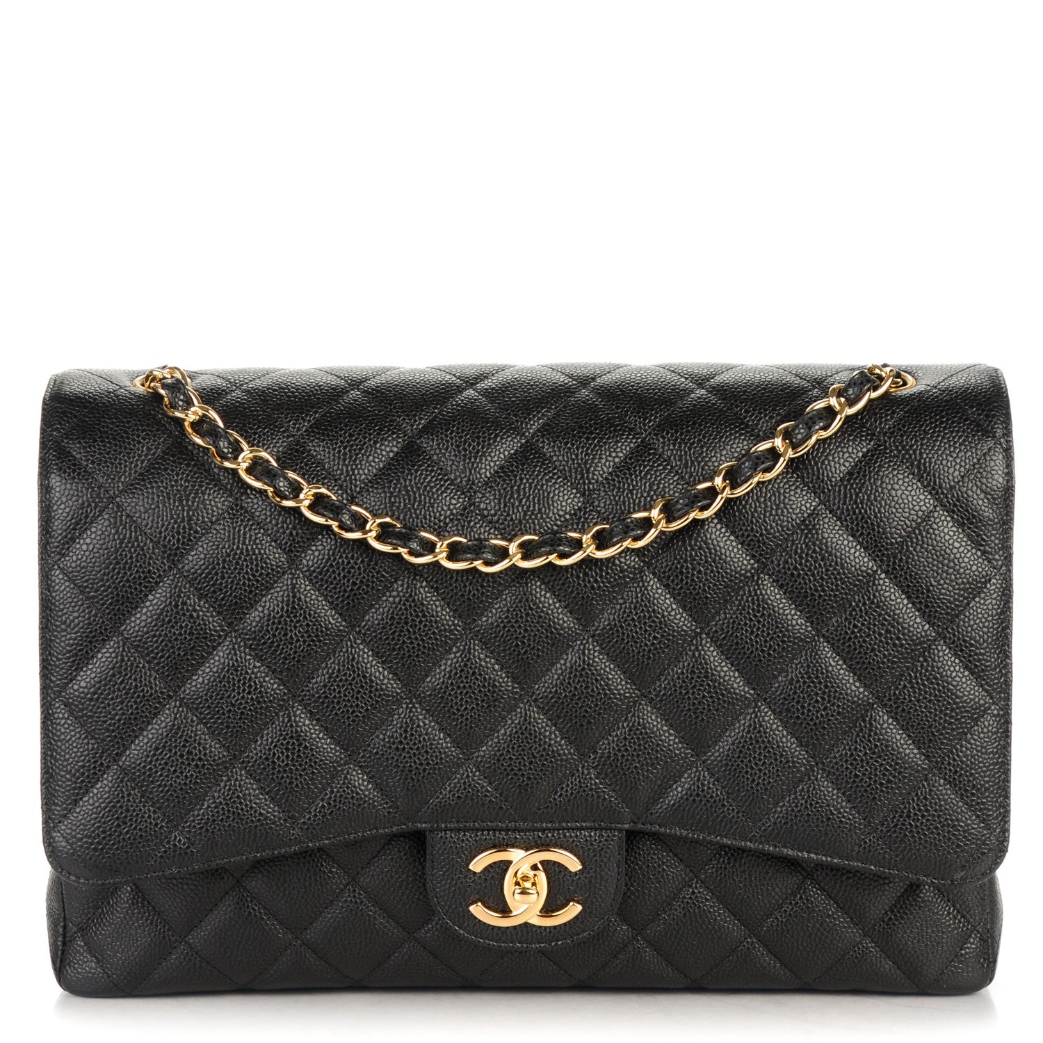 Chanel Caviar Quilted Maxi Double Flap Black 1 of 7
