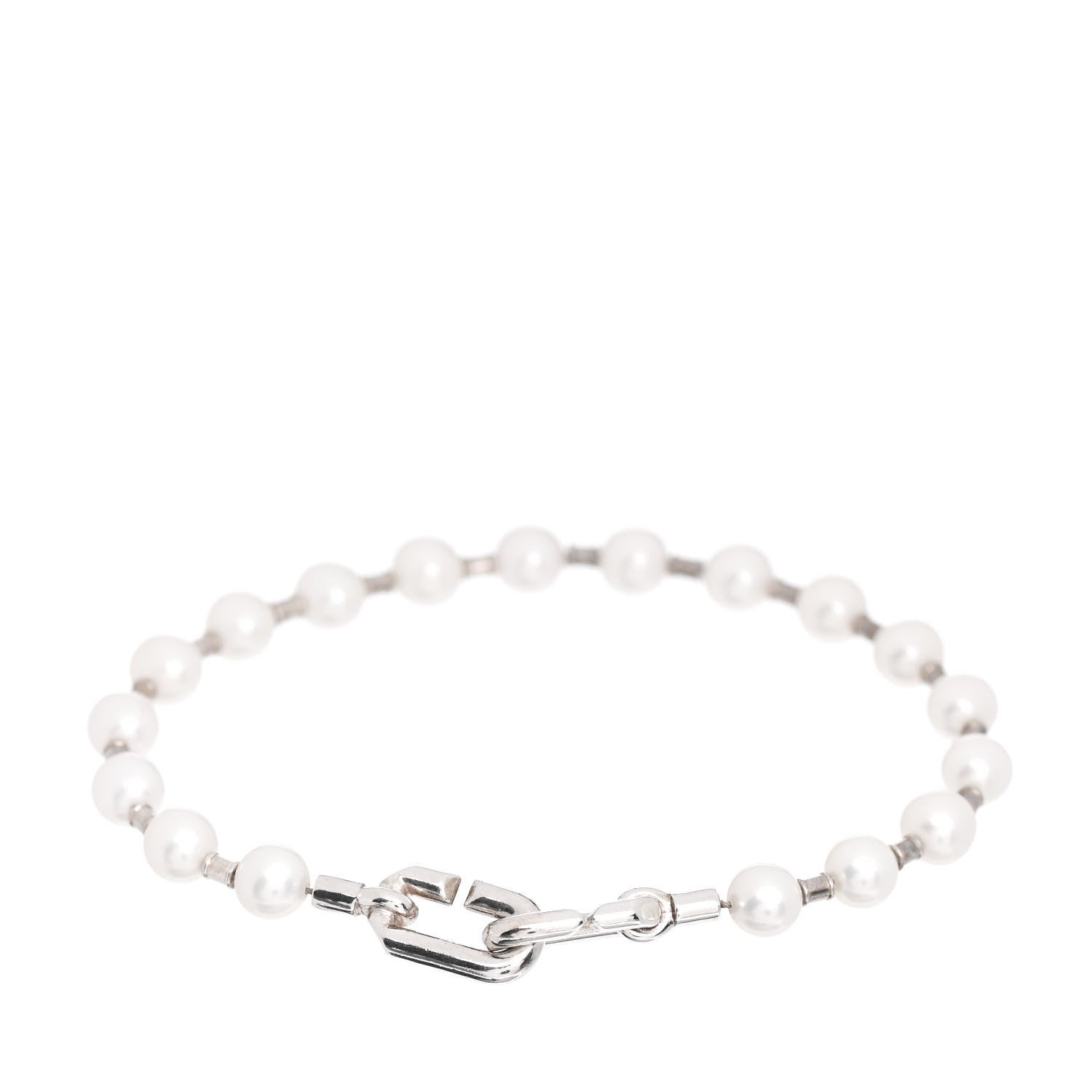 Tiffany Sterling Silver Pearl 7-8mm HardWear Bracelet 3 of 4