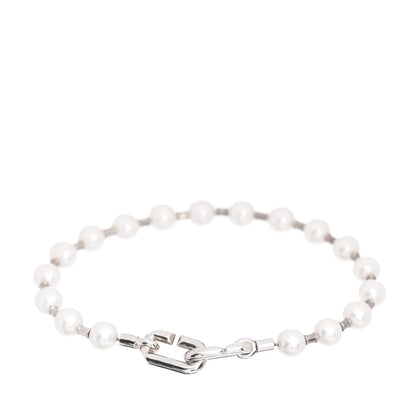Tiffany Sterling Silver Pearl 7-8mm HardWear Bracelet 3 of 4