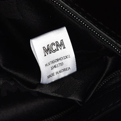 MCM Metallic Visetos Medium Traveler Weekender Bag Gold 9 of 12