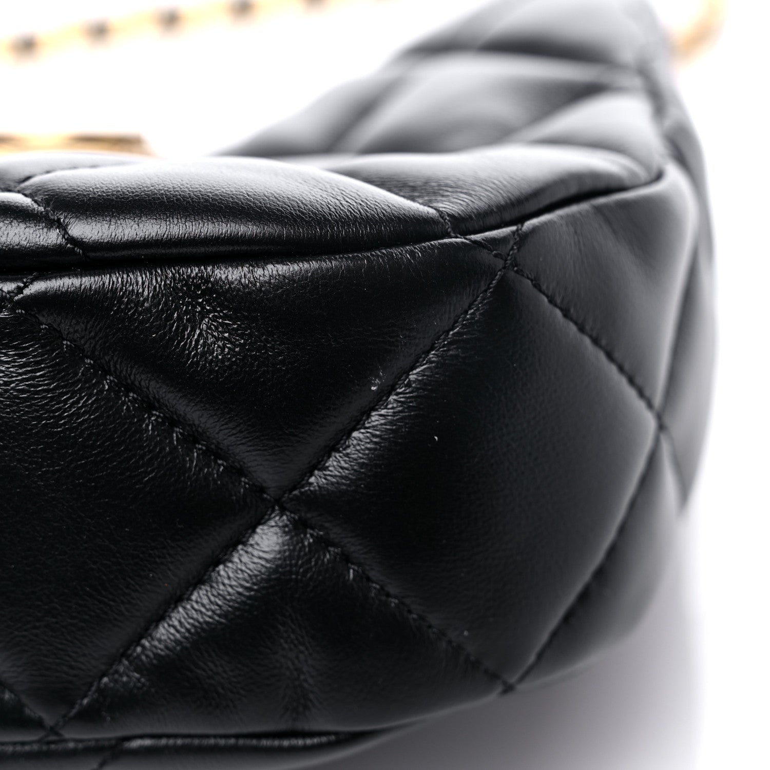 Chanel Lambskin Quilted Small Chain Hobo Black 10 of 11