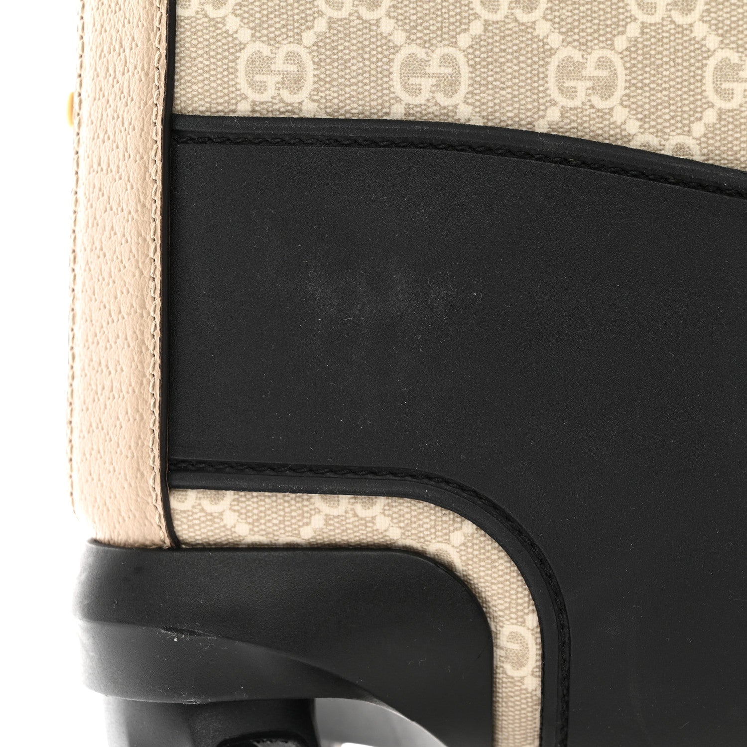 Gucci GG Supreme Monogram Textured Dollar Calfskin Web Small Savoy Cabin Trolley Beige Mystic White Oatmeal 12 of 15