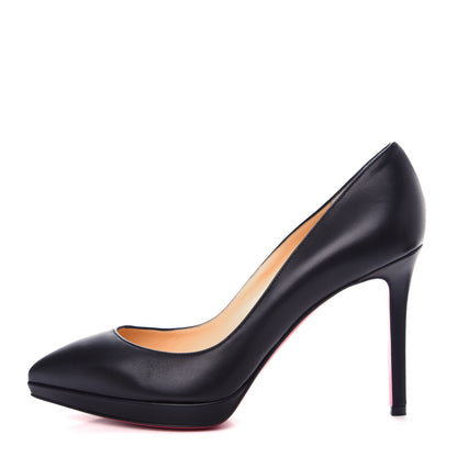 Christian Louboutin Shiny Nappa Pigalle Plato 100 Pumps 38 Black 1 of 10