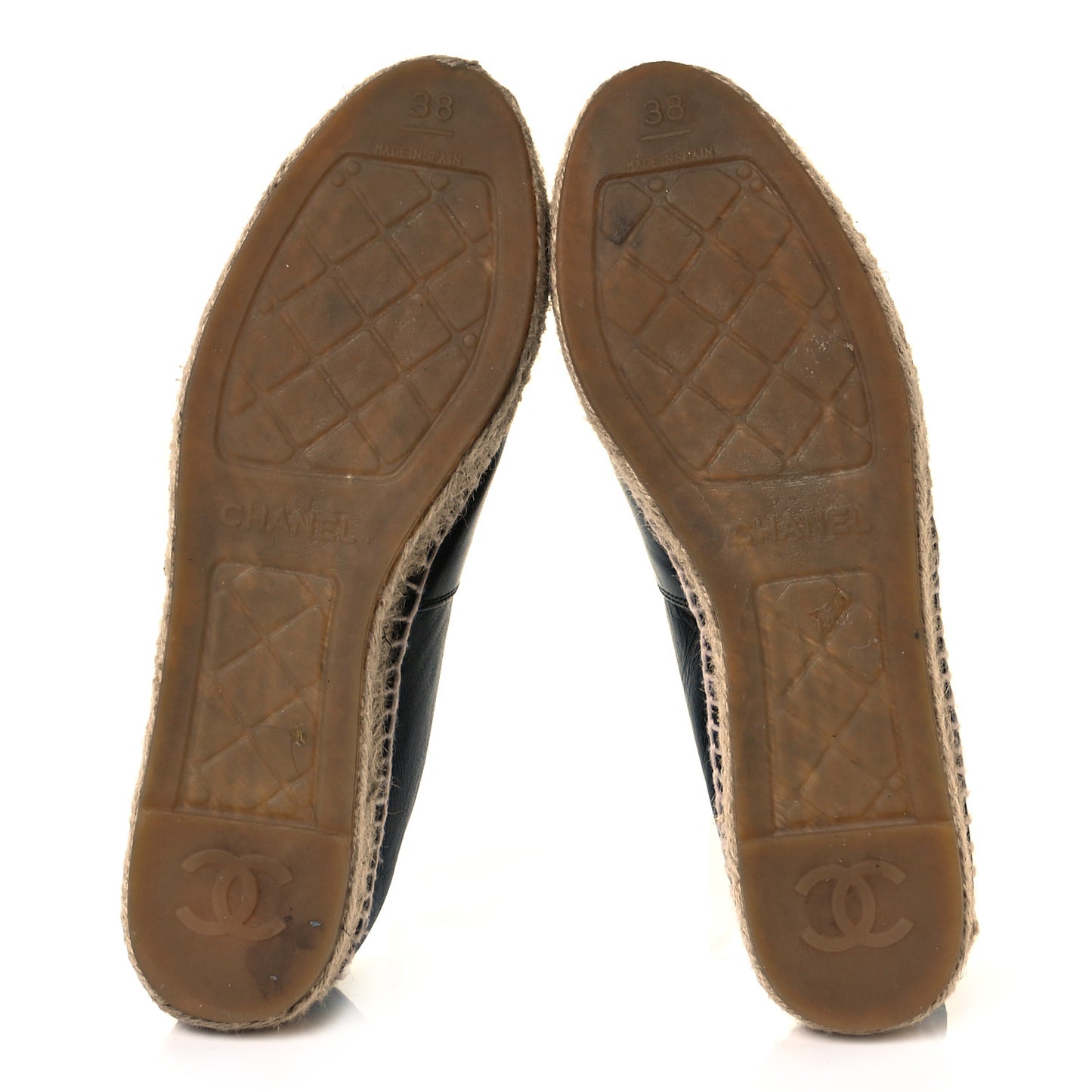Lambskin CC Espadrilles 38 Black