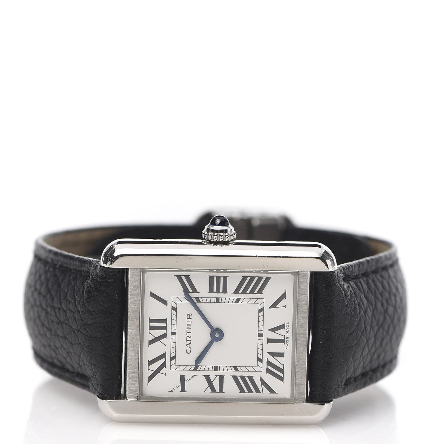 Stainless Steel Calfskin 24mm Tank Solo Quartz Watch