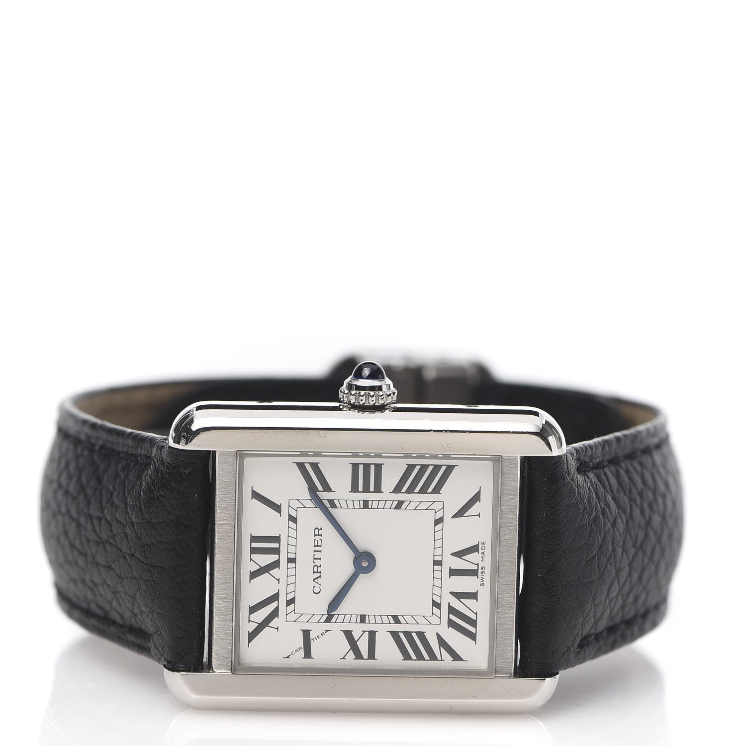 Cartier Stainless Steel Calfskin 24mm Tank Solo Quartz Watch 3 of 9