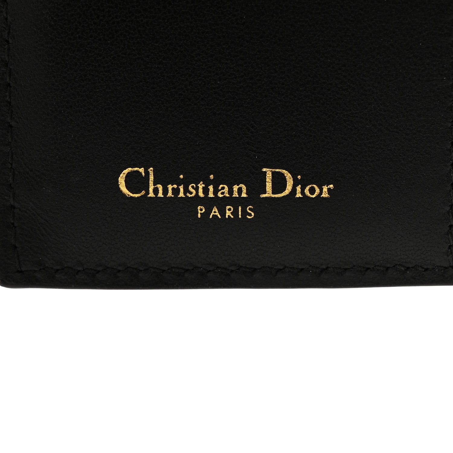 Christian Dior Grained Calfskin Supple Cannage Caro Dahlia Wallet Black 6 of 8