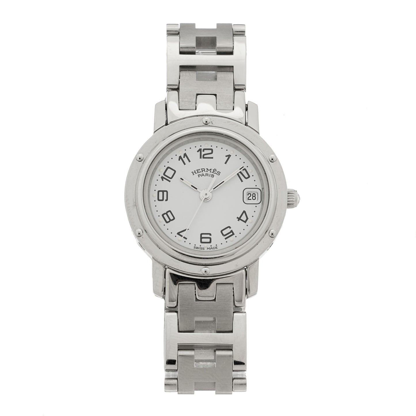 Stainless Steel 24mm Clipper Quartz Watch White