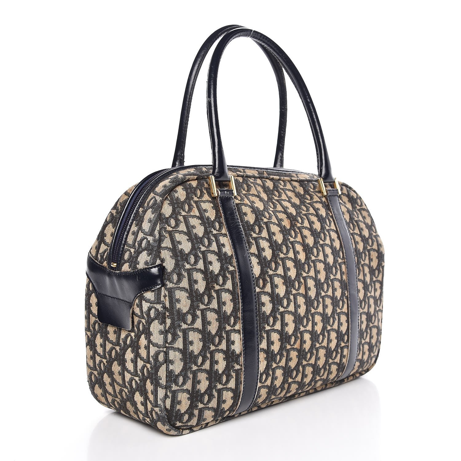 Christian Dior Monogram Tote Navy Blue 3 of 21