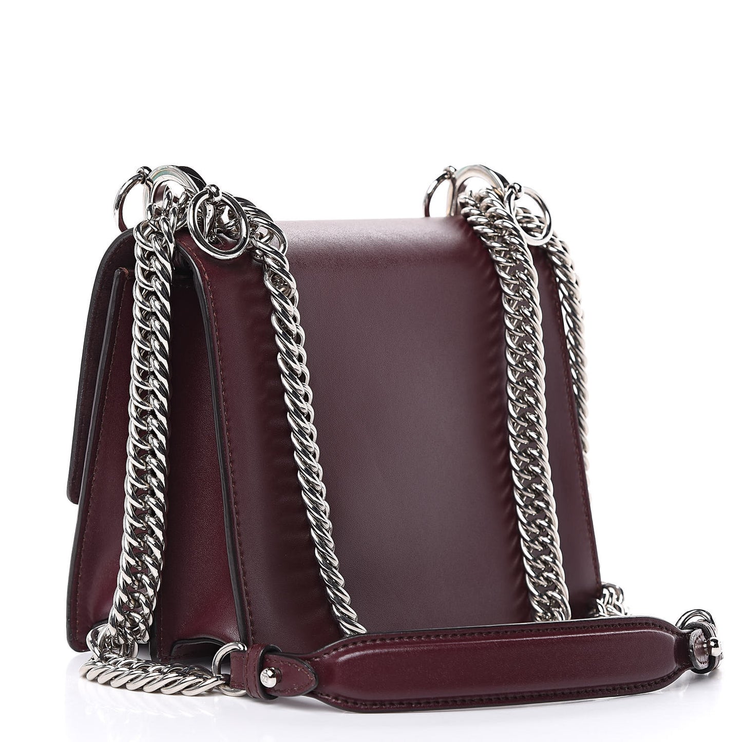 Vitello Liberty Studded Small Kan I Shoulder Bag Bordeaux Multicolor