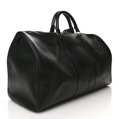 Louis Vuitton Epi Keepall 50 Black 2 of 12