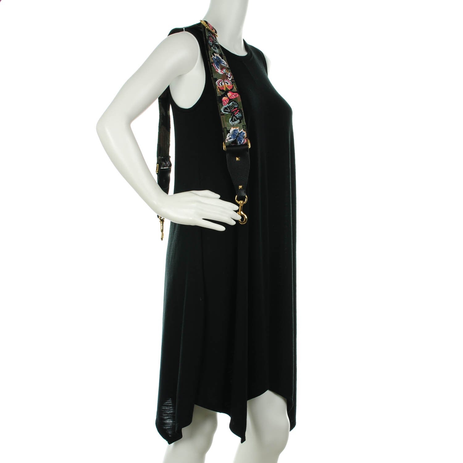 Valentino Garavani Canvas Camubutterfly Rockstud Guitar Strap Multicolor 2 of 5