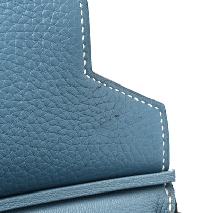 Hermes Taurillon Clemence Birkin 35 Blue Jean 11 of 19