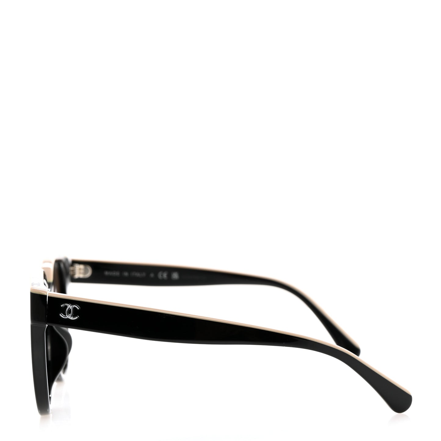 Acetate CC Butterfly Sunglasses 5414-A Black Beige